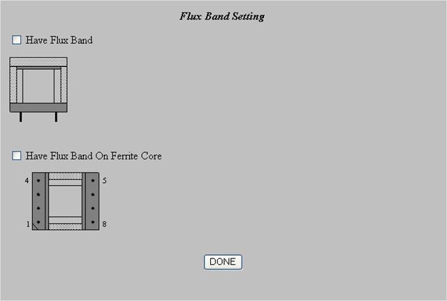 flux band setting