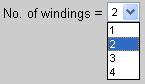 select number of winding