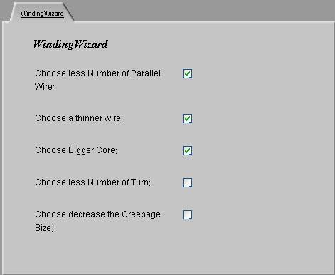 winding wizard option page