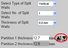 select thickness of each partition
